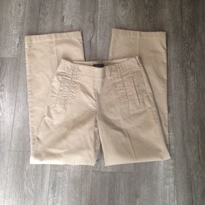 Talbots tan wide leg cotton pants size 6